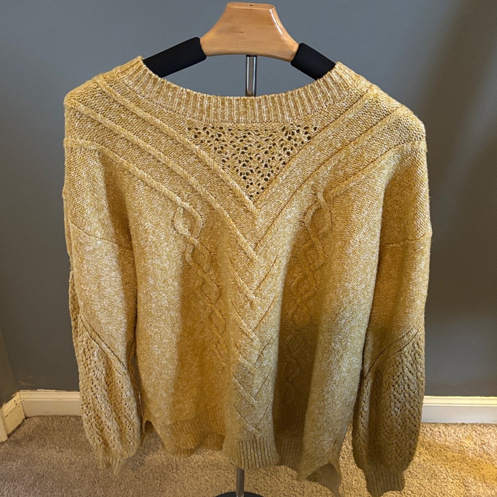 Hem & Thread Mustard Knit Sweater